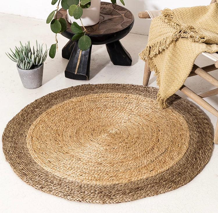 Natural Jute Hand-braided Rug 04 天然黃麻地毯 04