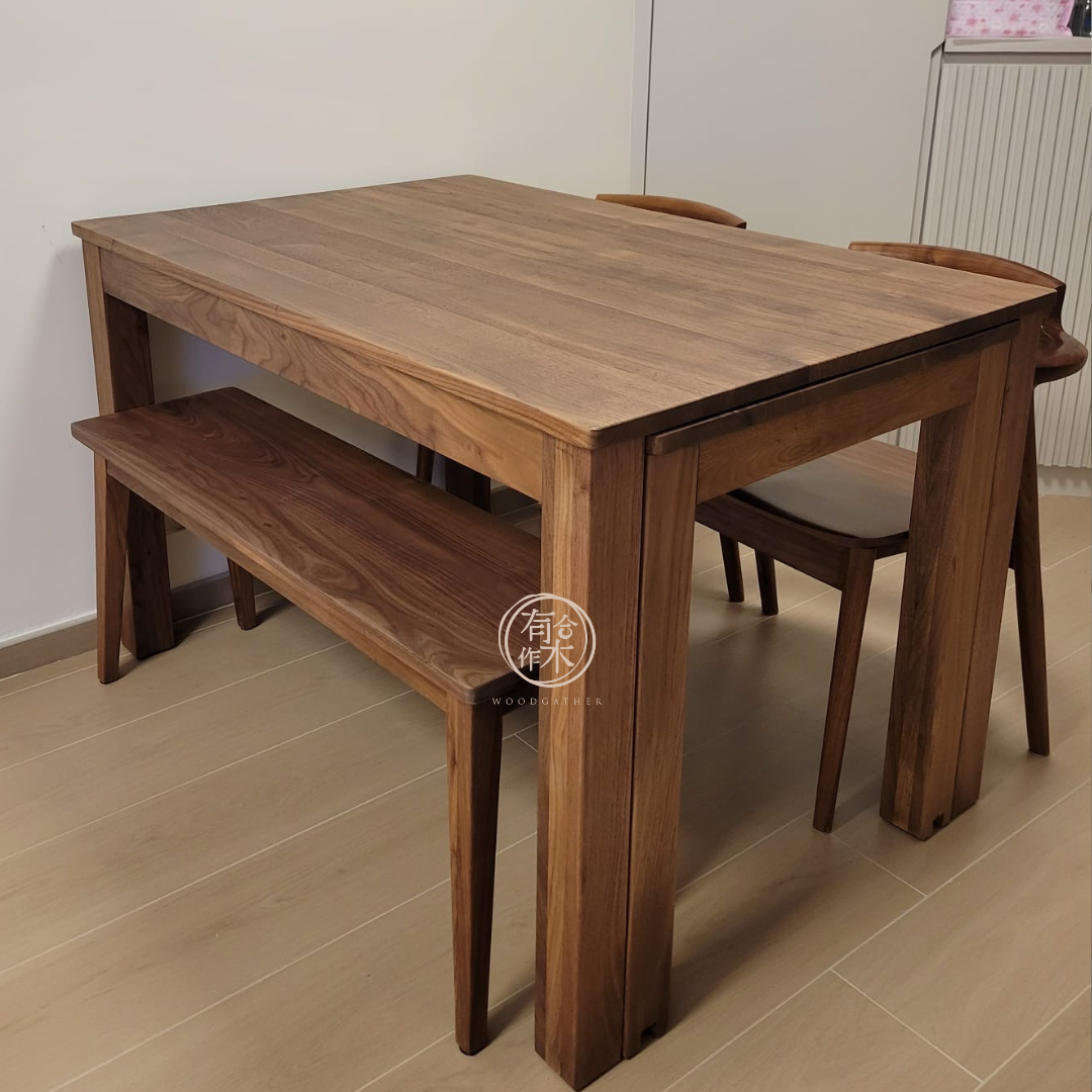 DELIGHT Extendable Table 02 實木側開合餐枱 (可訂造)