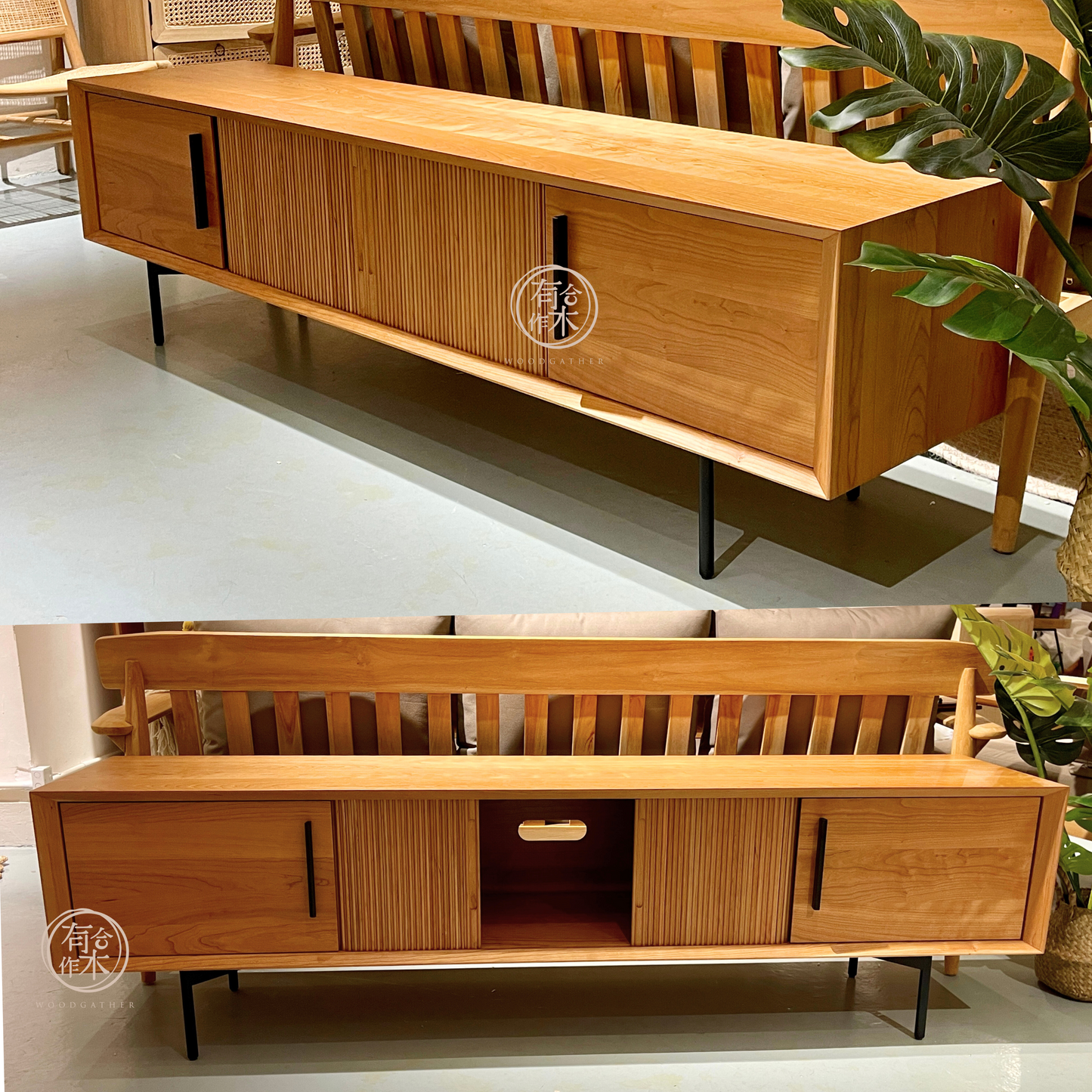 GRANDE Roller Door TV Board 實木捲簾電視櫃