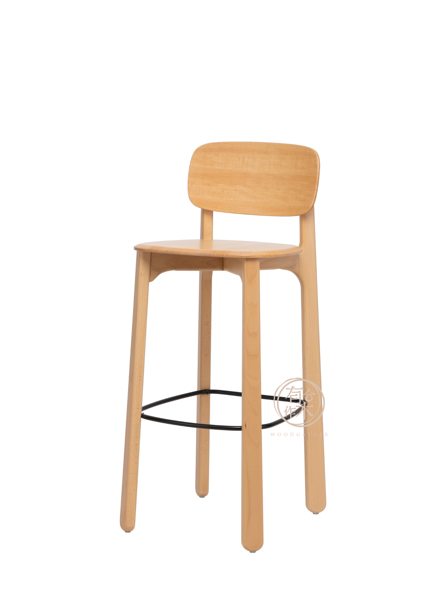 HEYA Bar Stool with Backrest 01 實木靠背吧櫈