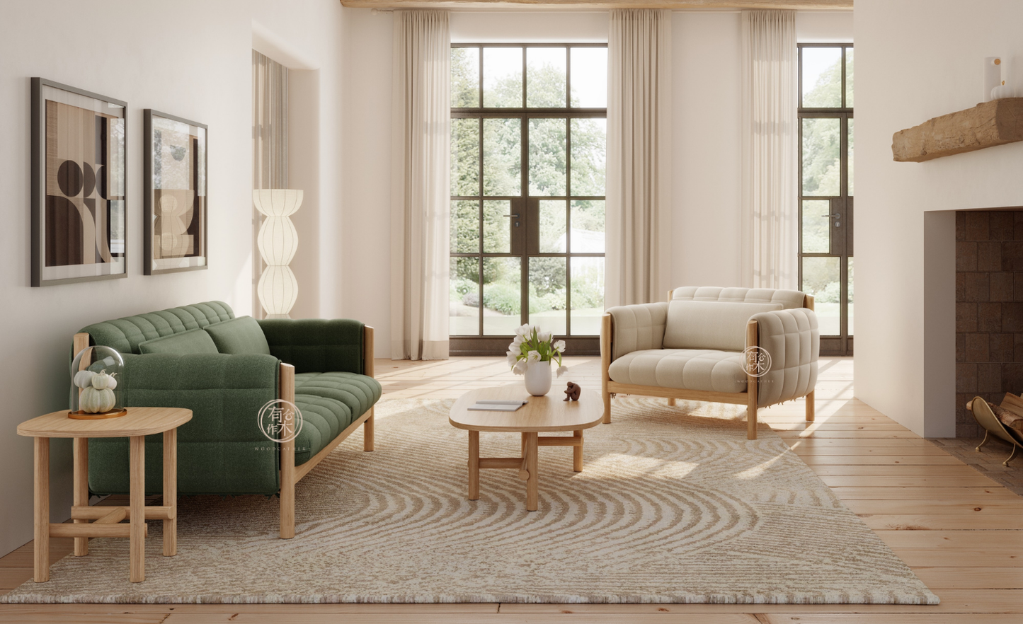 HEYA Sofa 01 實木雙座梳化