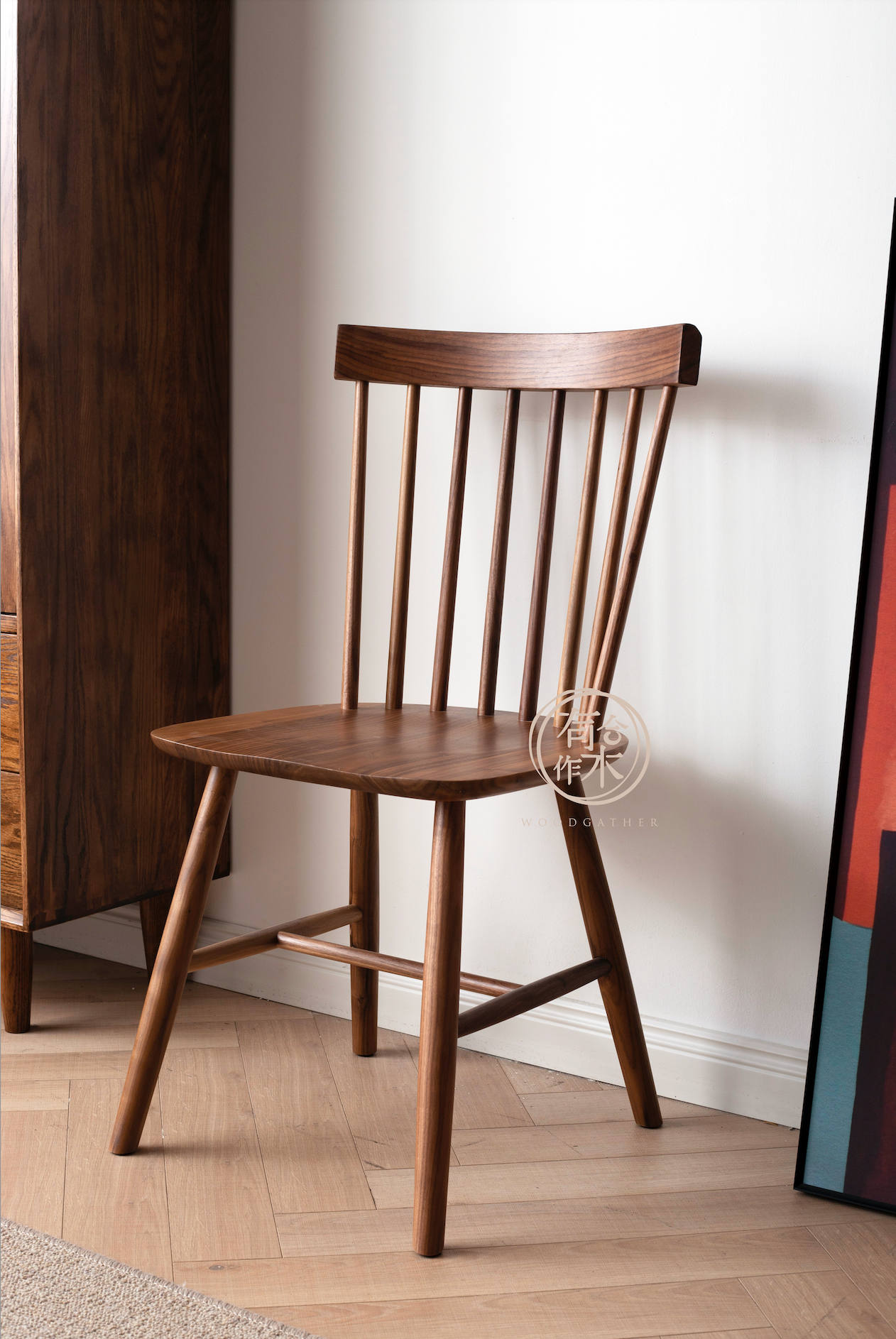 LUMINOUS Windsor Dining Chair 實木餐椅 (原木/胡桃木色)