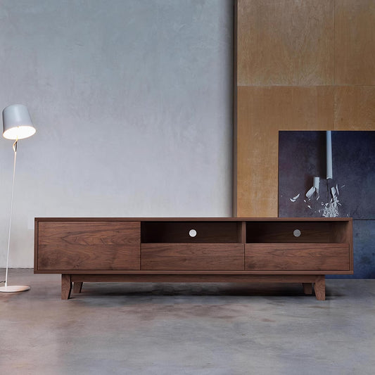 FOREST TV Board 02 2-Drawer with door solid wood TV cabinet