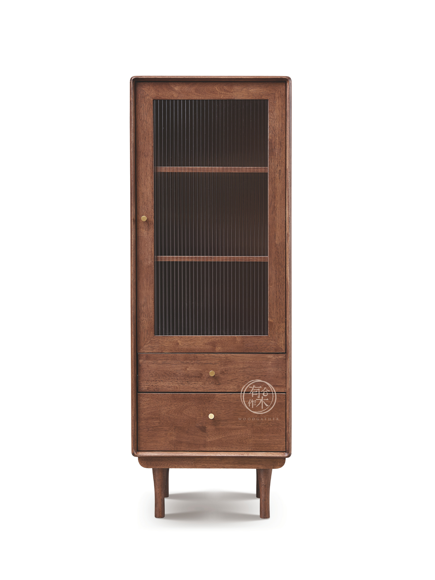 VARIETY-Arch Beside Cabinet with Glass Door 02 實木玻璃邊櫃