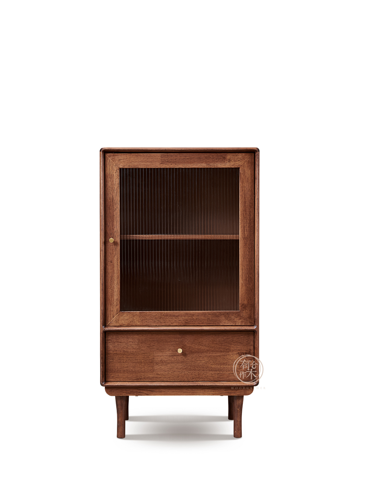 VARIETY-Arch Beside Cabinet with Glass Door 實木玻璃邊櫃
