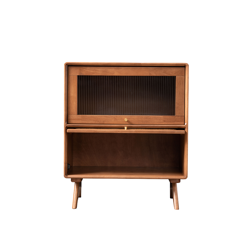 VARIETY-Cherry 2 Levels Cabinet 01 實木藤織雙層矮櫃