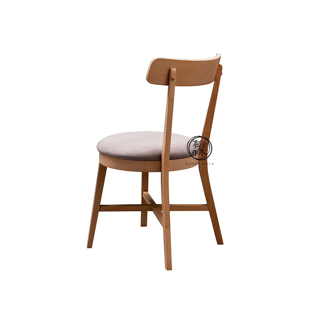 VARIETY-Cherry Dining Chair 02 solid wood seat cushion dining chair