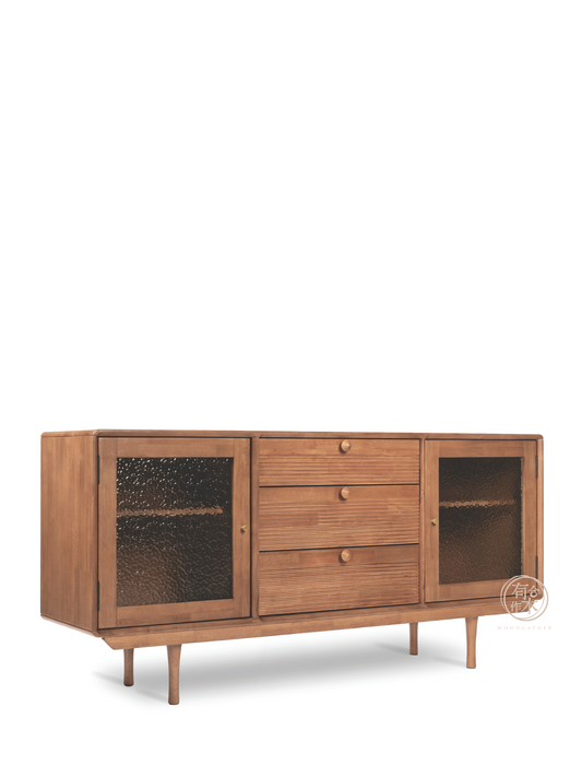 VARIETY-Cherry Glass Door Sideboard 03 實木邊櫃