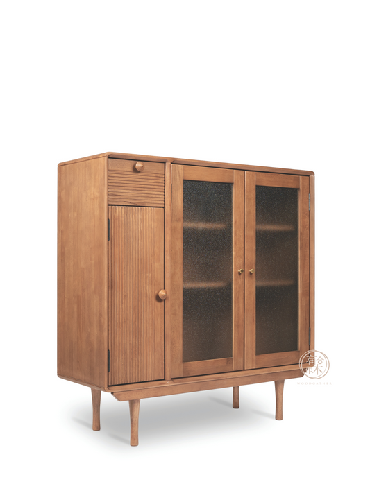 VARIETY High Sideboard - 2-Door / 2 Drawers with shelf solid wood high sideboard