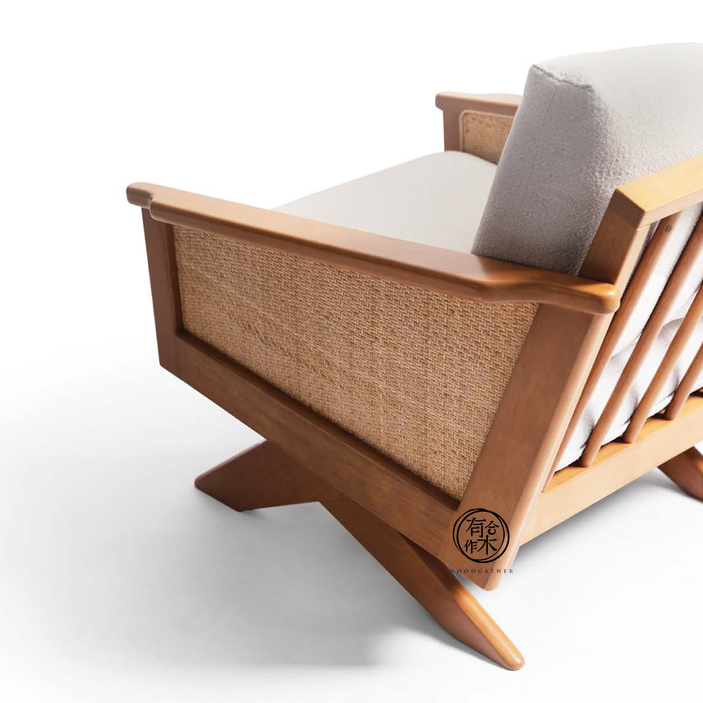 VARIETY-Cherry Rattan Sofa 01 實木藤織梳化