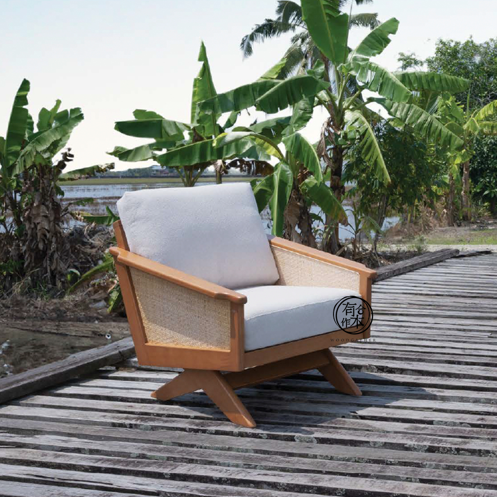 VARIETY-Cherry Rattan Sofa 01 實木藤織梳化