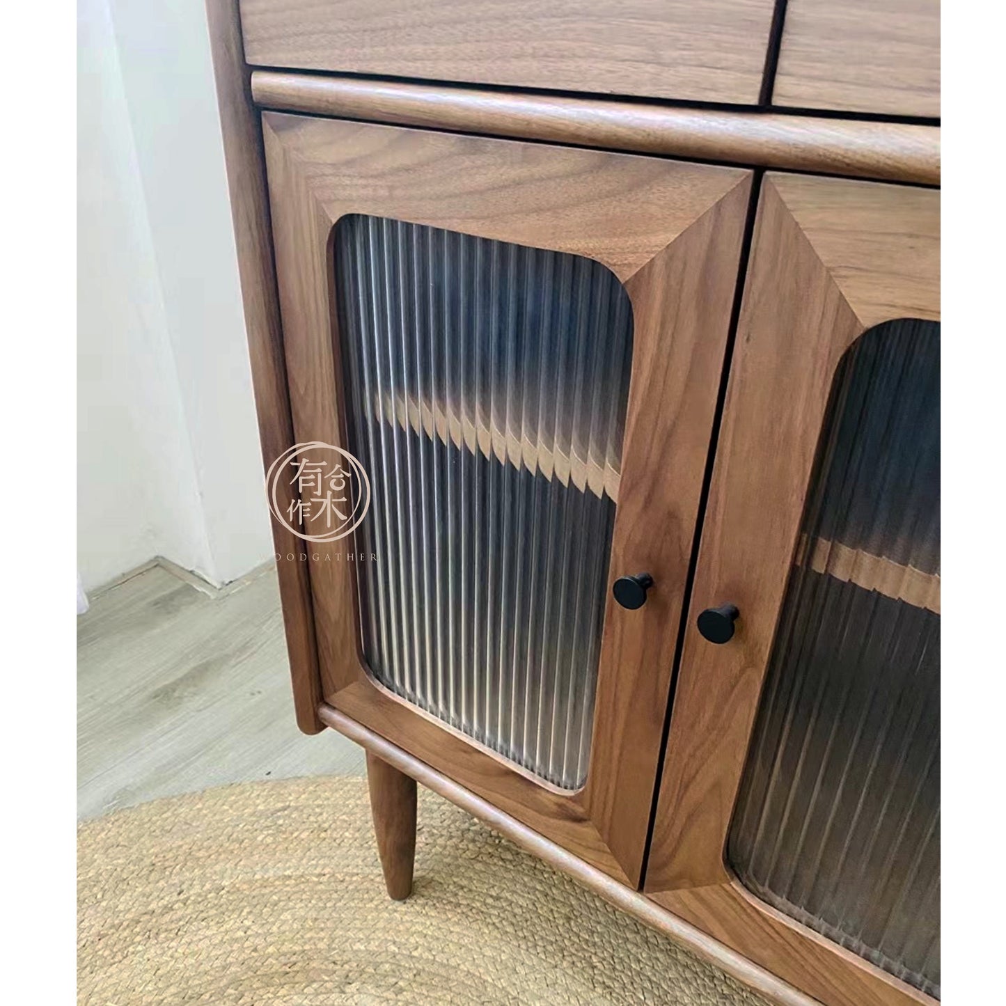 SIMPLY H118 2-door sideboard with 2-drawer 實木邊櫃(可訂造)