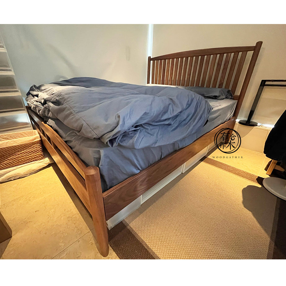 DELIGHT Bed Frame 01 實木油壓床架(溫莎床頭板款式)|可訂造非油壓