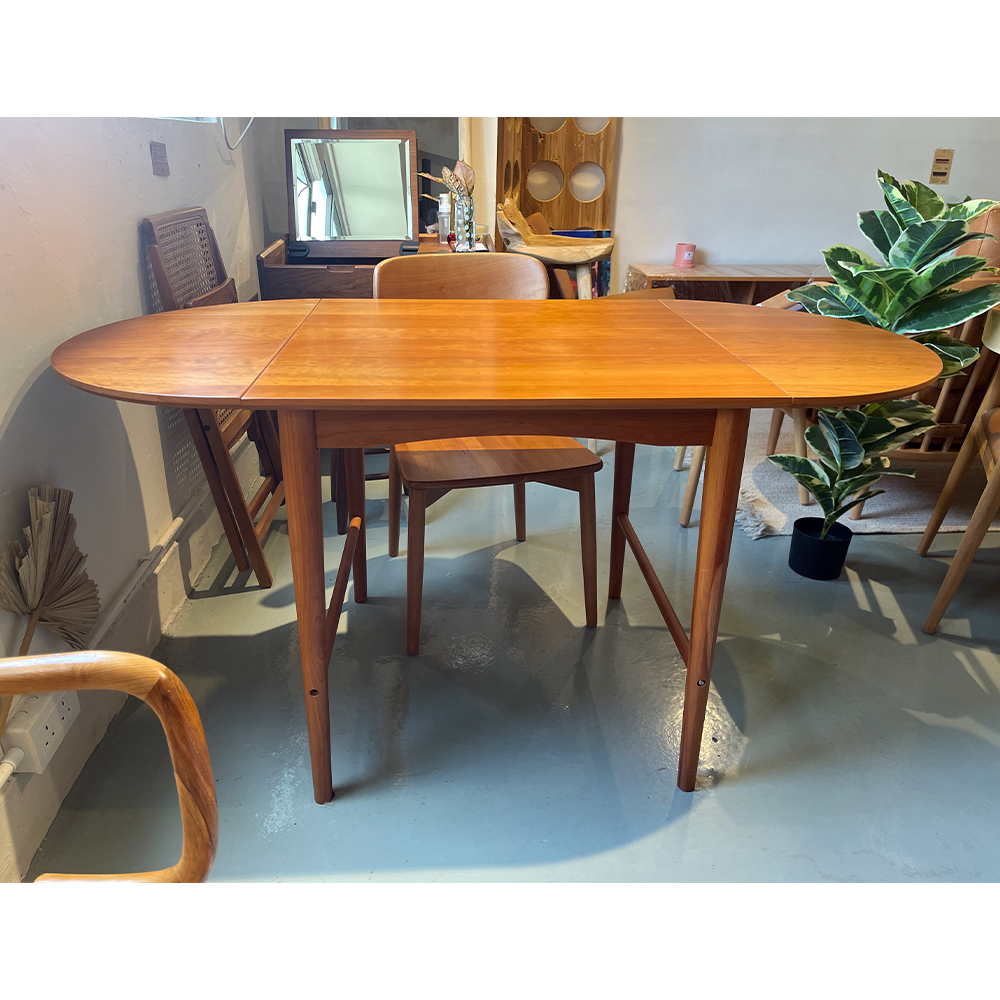 【陳列品出售】LUMINOUS Butterfly Extendable Dining Table Set 實木開合餐枱(組合)