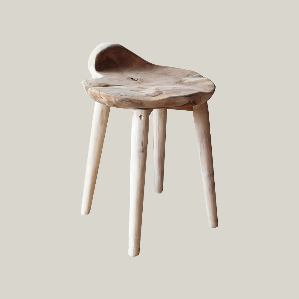 【已售罄】EARTH Teak Handmade Stool 印尼手工原木凳(陳列品出售)
