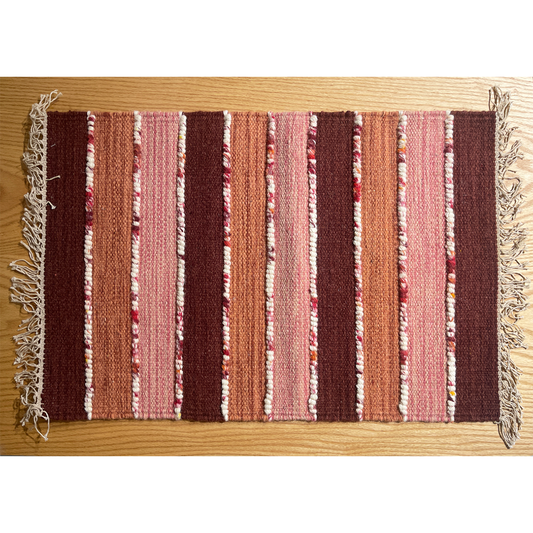 India Hand-braided Wool Rug (pink) 印度羊毛編織地毯