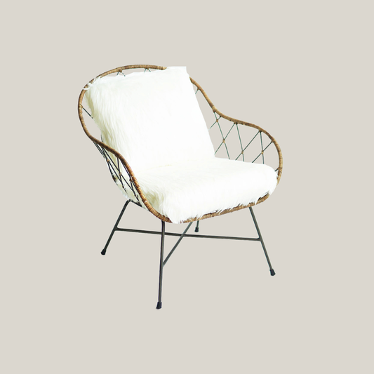 【已售罄】METT Lounge Chair 藤織毛毛休閑椅(陳列品出售)