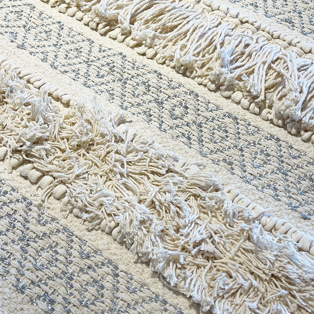 【已售出】India Hand-braided Cotton Rug (white) 印度棉質編織地毯