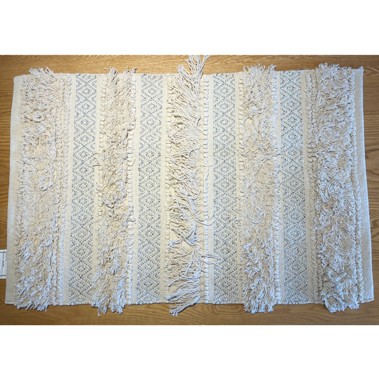 India Hand-braided Cotton Rug (white) Indian Hand-braided Cotton Rug (white)