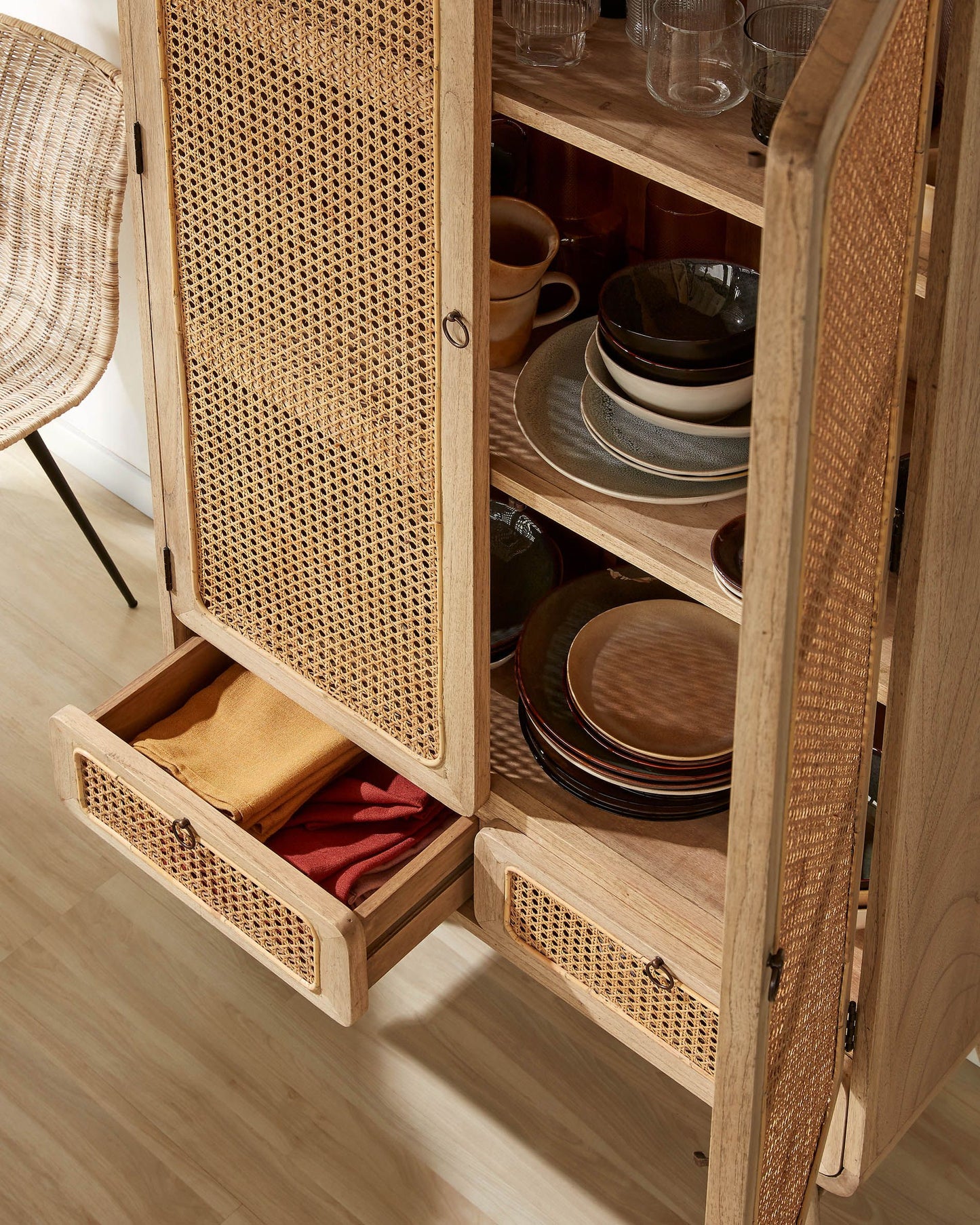 SAND Mindi Cabinet Indonesian neem wood storage cabinet