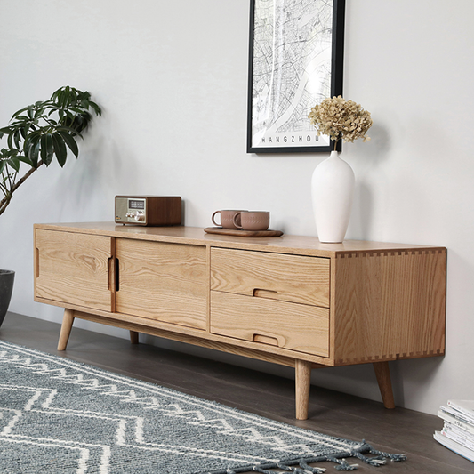 SIMPLY Sliding-Door TV Board solid wood sliding door TV cabinet