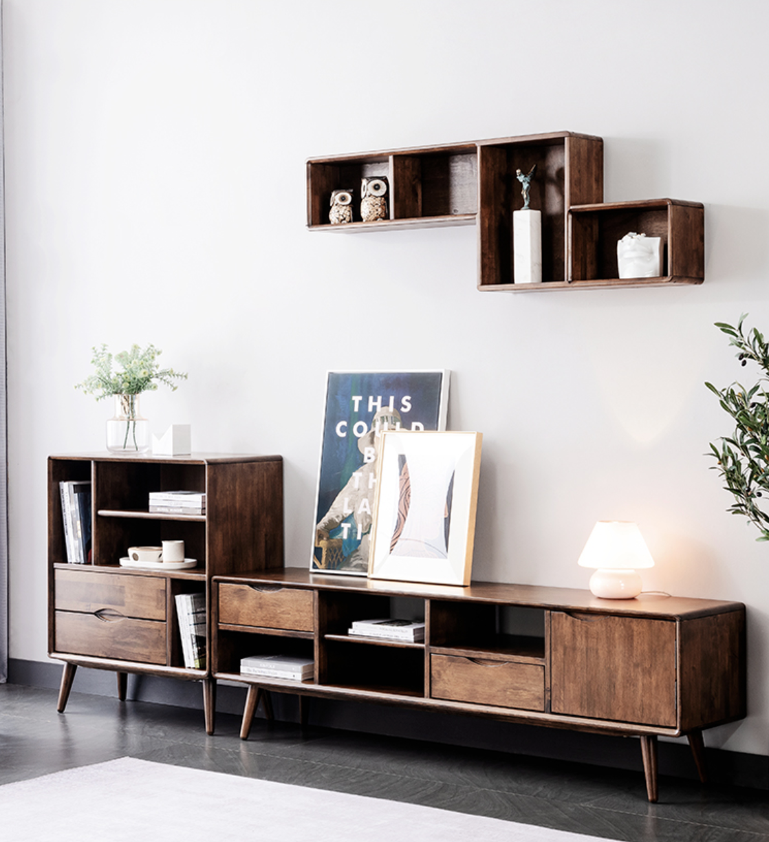 VARIETY Beside Cabinet with 2-drawer 實木邊櫃