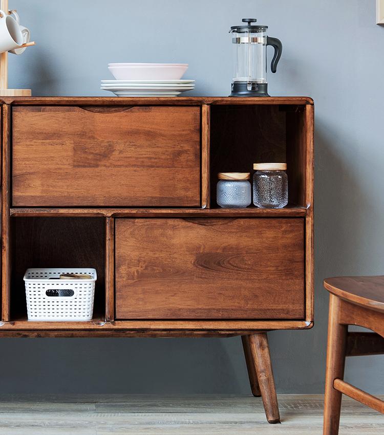 VARIETY Sideboard - Glass Door / 2 Drawers 實木儲物櫃