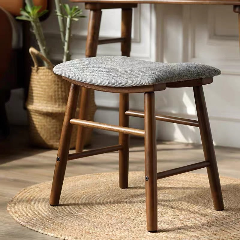 VARIETY Stool with Cushion 02 solid wood seat stool