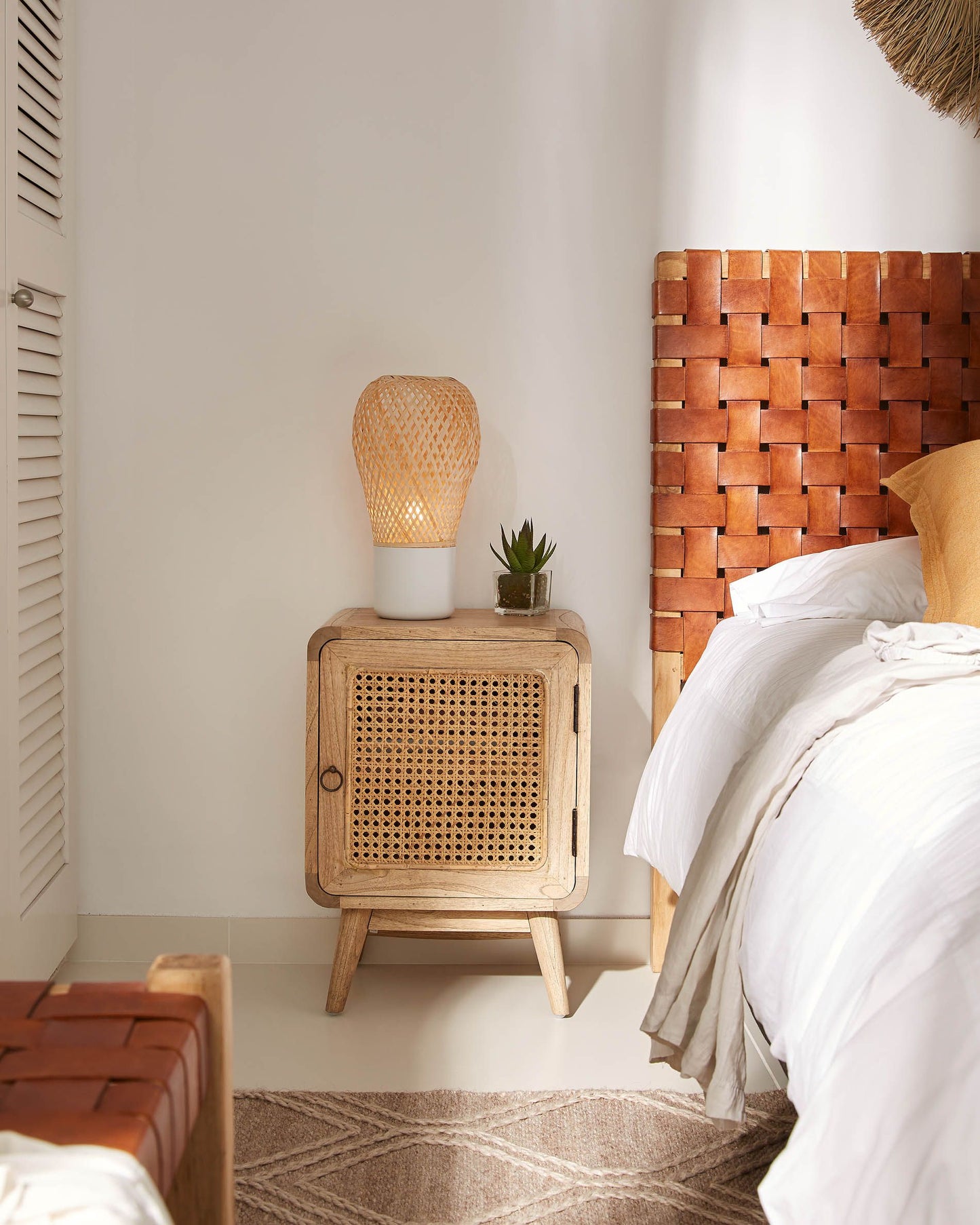VENTILO Bedside Table Indonesian neem wood bedside table
