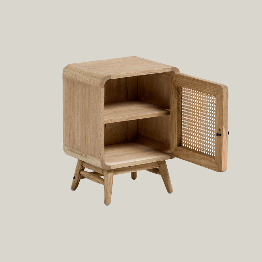 VENTILO Bedside Table Indonesian neem wood bedside table