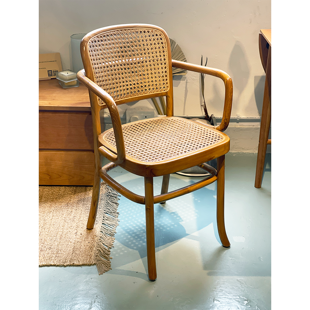 VINE Dining Arm Chair 印尼柚木藤織扶手椅