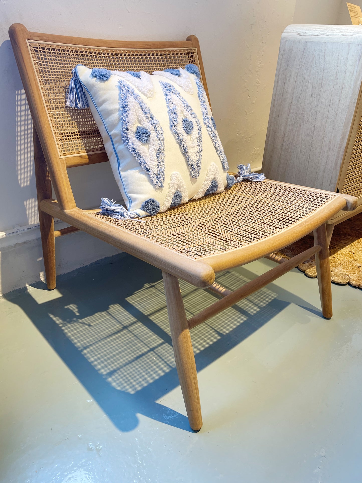 【陳列品出售】VINE Teak Relax Deckchair 印尼柚木藤織休閑椅
