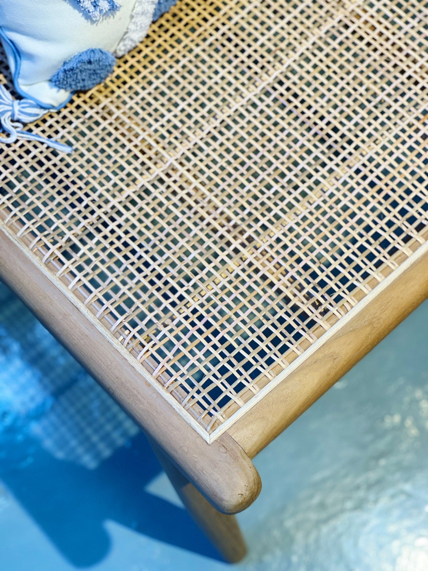 【陳列品出售】VINE Teak Relax Deckchair 印尼柚木藤織休閑椅