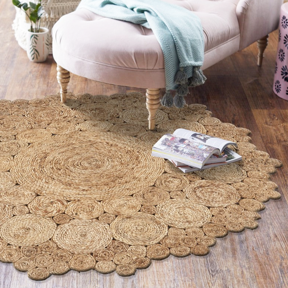 Natural Jute Hand-braided Rug 01 天然黃麻地毯 01