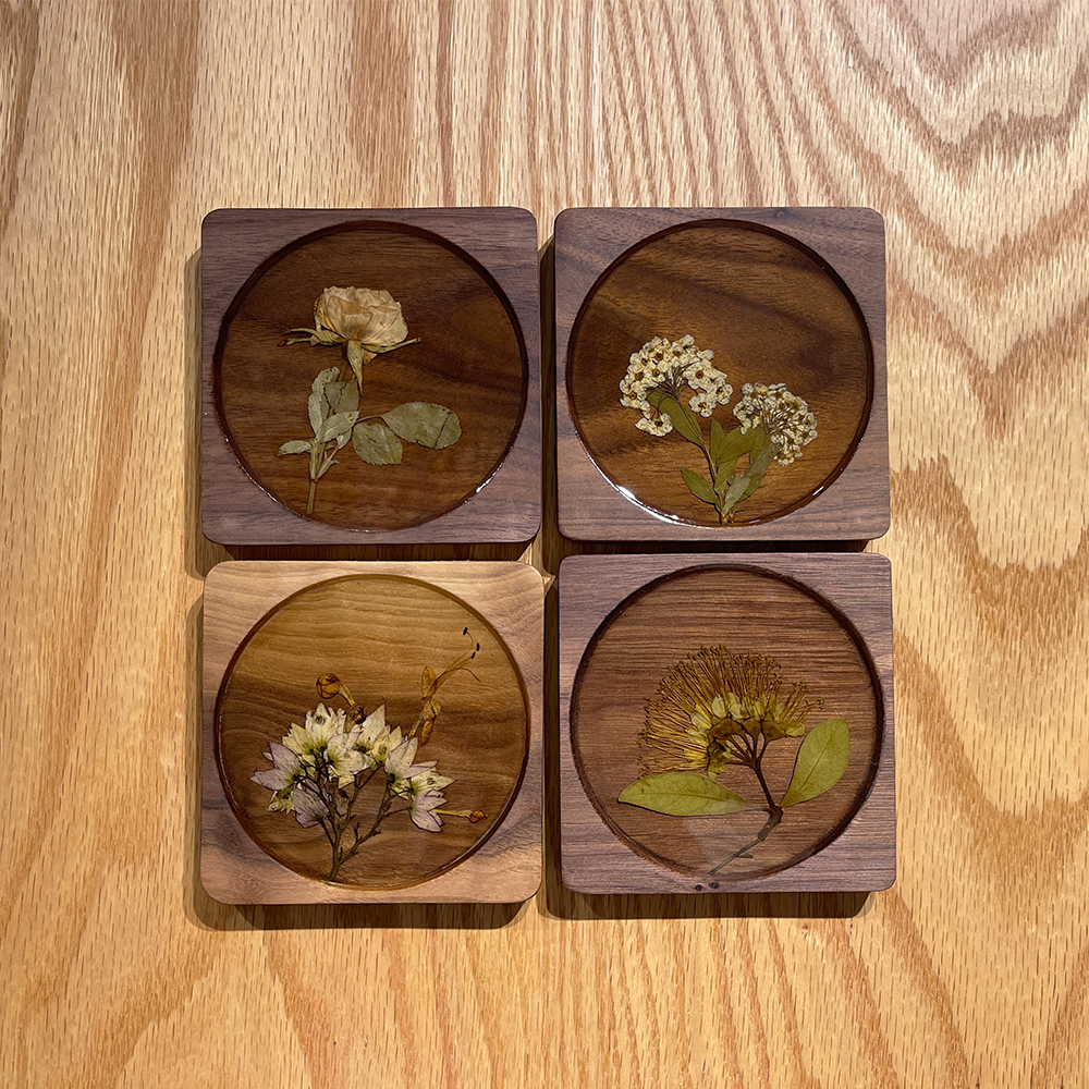 Appreciating wood work｜Log embossed specimen coasters