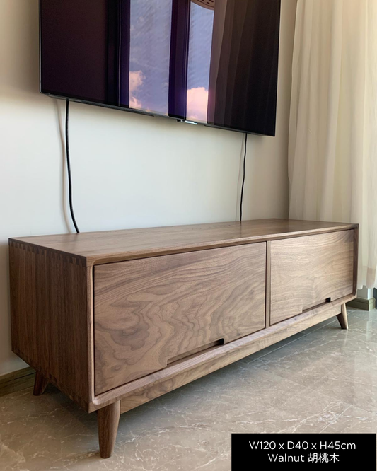 訂造｜SIMPLY TV Board 實木電視櫃（1個櫃桶+1道上翻門）