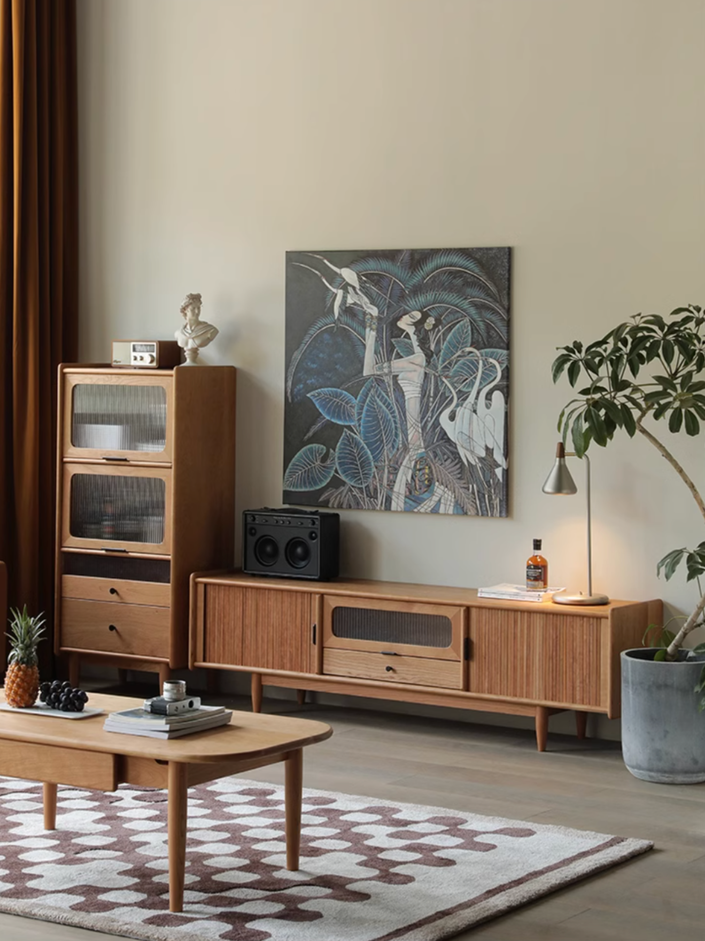 SIMPLY Tambour Door TV Board 實木捲簾電視櫃