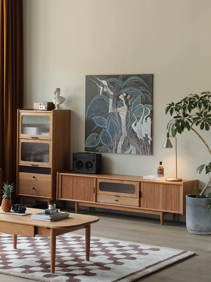 SIMPLY Tambour Door TV Board 實木捲簾電視櫃