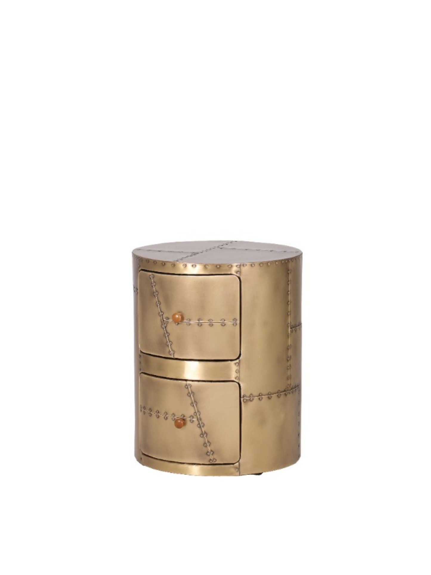 ATELIER Jet Brass Drum Side Table 復古黃銅邊几