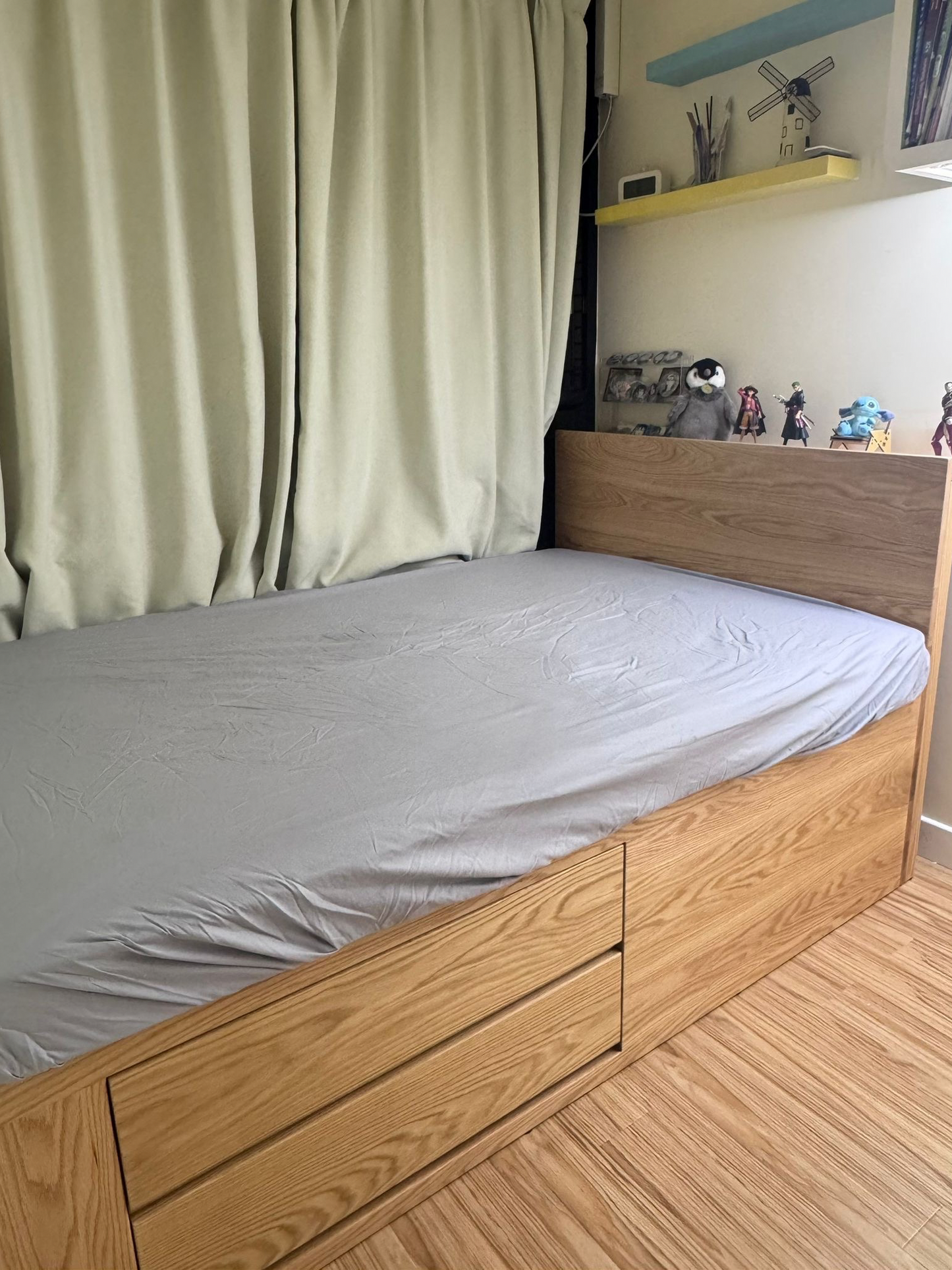 ［訂造案例］實木窗台床架 09