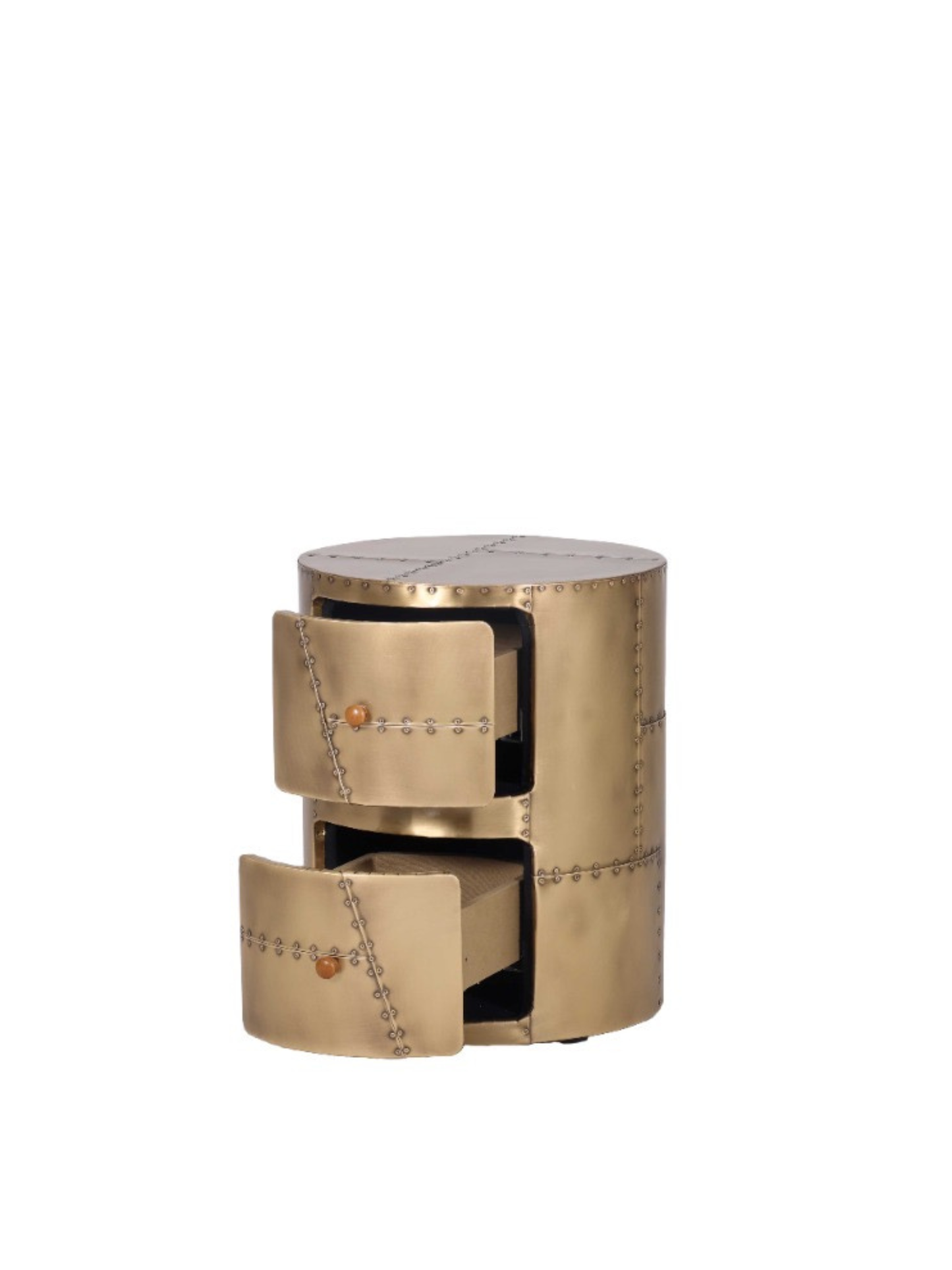 ATELIER Jet Brass Drum Side Table 復古黃銅邊几