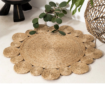 Natural Jute Hand-braided Rug 02 天然黃麻地毯 02