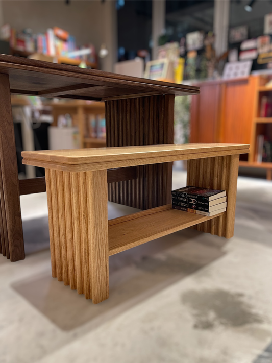DELIGHT Bench with Shelf 02 實木長椅（可訂造）
