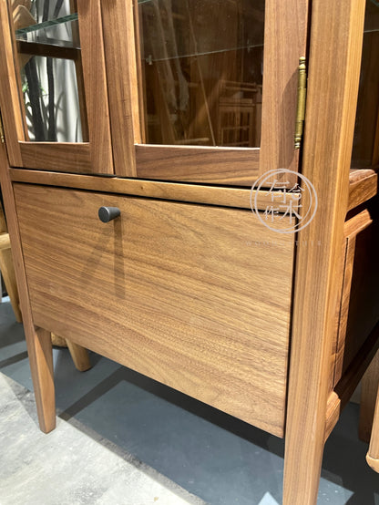 DELIGHT Glass Door Sideboard 02 實木玻璃邊櫃（可訂造）