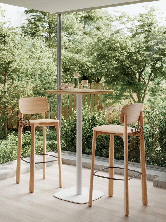 HEYA Bar Stool with Backrest 01 實木靠背吧櫈