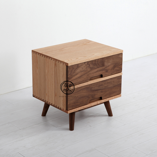 SIMPLY 2-Drawer Bedside Cabinet solid wood bedside table