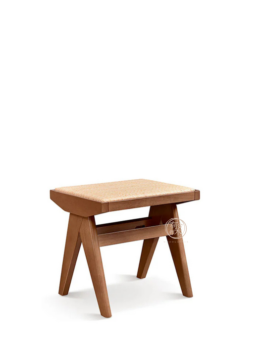 VARIETY-Cherry Rattan Stool 實木藤織櫈
