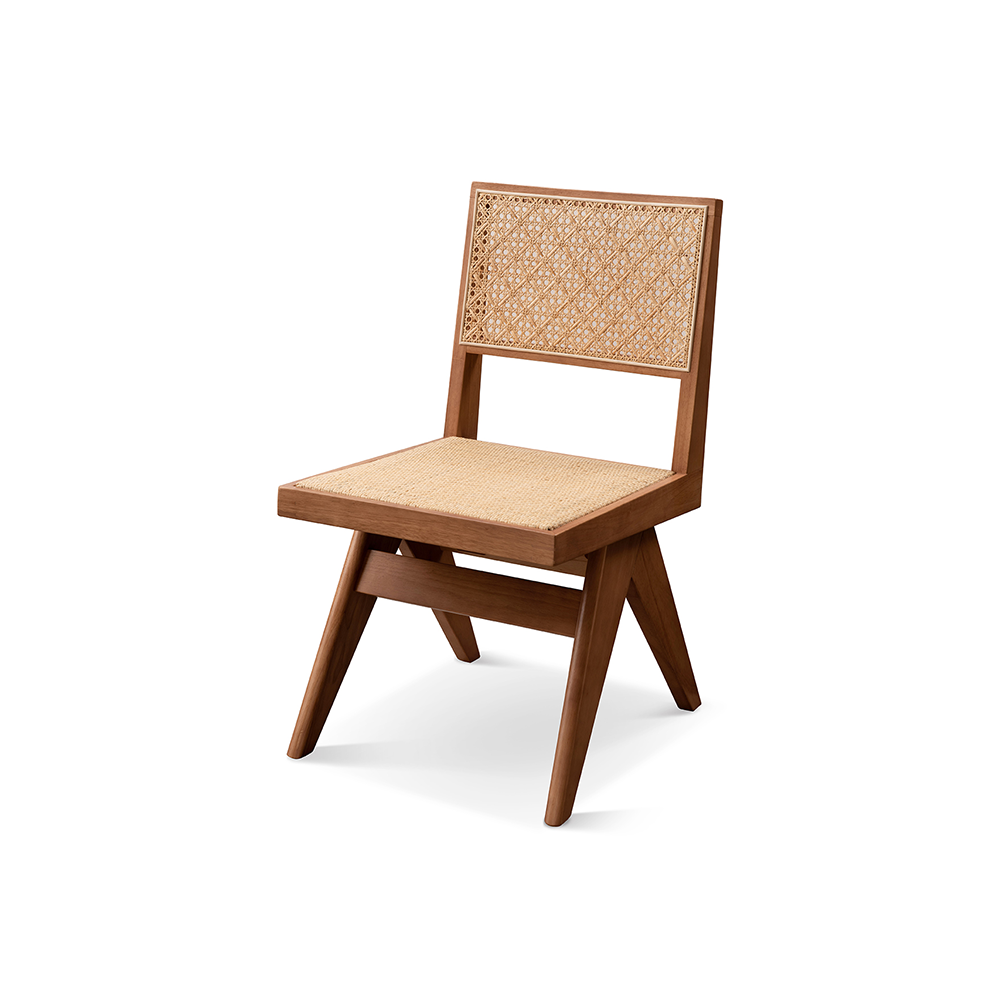 VARIETY-Cherry Rattan Chair 01 (a pair) solid wood rattan chair (two pieces)