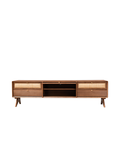 VARIETY-Cherry TV Cabinet 01 solid wood rattan TV cabinet