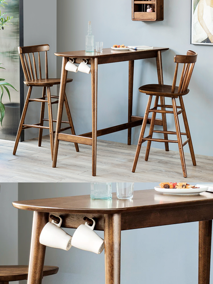 VARIETY Bar Table with Hooks 實木掛鉤吧枱